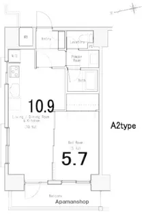 1LDKの間取り画像