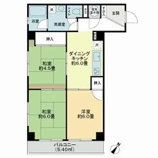 マンション目黒不動前【3階】の間取り