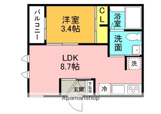カメリア生麦【102号室】の間取り