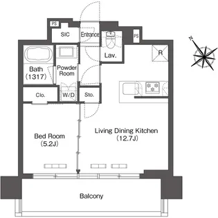 コンフォリア芝浦MOKU【3階】の間取り