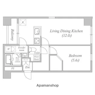 オーパスホームズ八丁堀【7階】の間取り