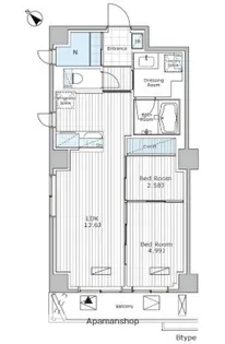 2LDKの間取り画像