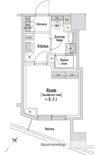 東京都中央区八丁堀3丁目【マンション】の間取り
