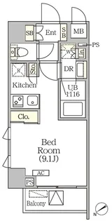 ORSUS清澄白河リバーフロント【2階】の間取り