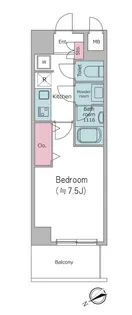 エルスタンザ清澄白河【6階】の間取り