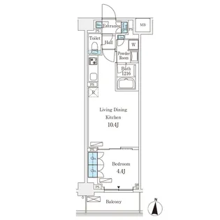 フロンティアレジデンス錦糸公園【4階】の間取り