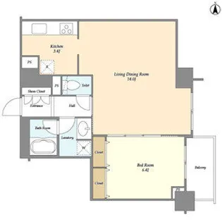 エムジー目黒駅前【10階】の間取り