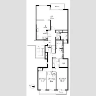 世田谷野毛レジデンス【3階】の間取り