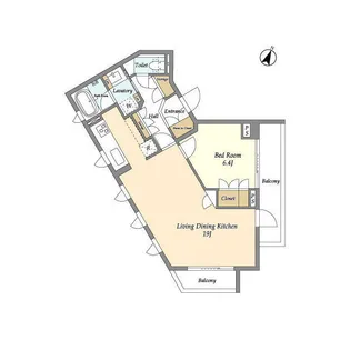 エステート代田橋【2階】の間取り