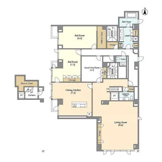 プレステージレジデンス白金長者丸【2階】の間取り