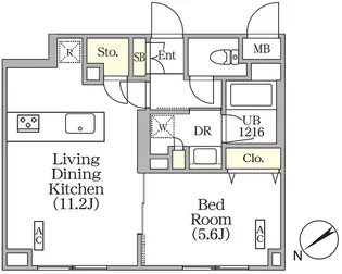 ユーレジデンス目黒東山【3階】の間取り