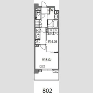 オーブレジデンス神南【7階】の間取り