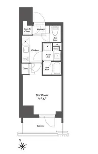 ブランシエスタ浅草雷門【5階】の間取り