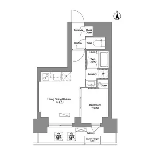 BRILLIA IST 新御徒町【10階】の間取り