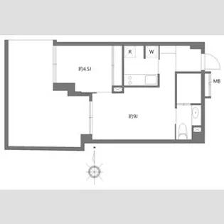 ベルジューレ高輪【1階】の間取り