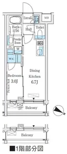 イプセ東高円寺【1階】の間取り