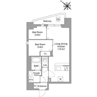 コンフォリア・リヴ豊洲キャナル【4階】の間取り