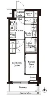 1Kの間取り画像