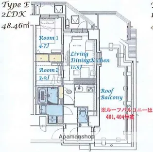 スプランディッド大島【6階】の間取り