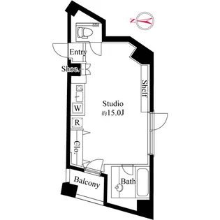 トゥールブランシュ麻布【4階】の間取り