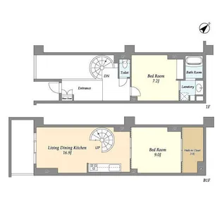HF目黒行人坂レジデンス【1階】の間取り