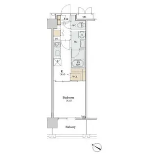1Kの間取り画像