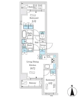 ジオエント秋葉原【9階】の間取り