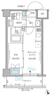 パークアクシス文京本郷【2階】の間取り