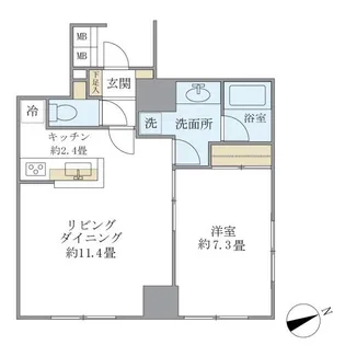 KDXレジデンス秋葉原【1階】の間取り