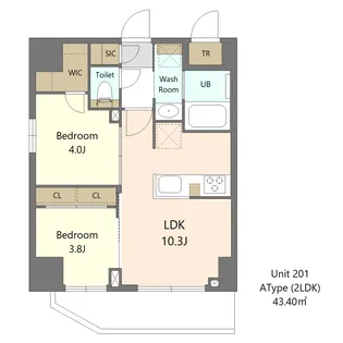 SーRESIDENCE浅草CLARITY【9階】の間取り
