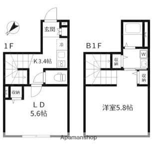 RIVERRESIDENCE用賀【1階】の間取り