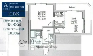 アイルグランデ品川【4階】の間取り