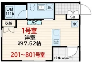 SKULD墨田緑(旧FULLEA両国)【2階】の間取り