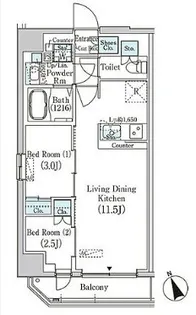 浅草蔵前レジデンス【10階】の間取り