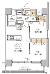 リビオメゾン芝浦【5階】の間取り