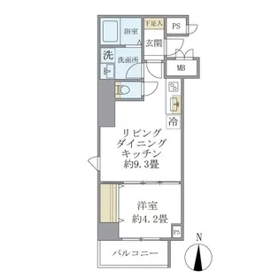 シティフォレスト森下【1階】の間取り