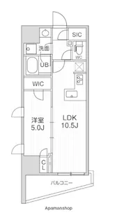 シーズンフラッツ大井町【14階】の間取り