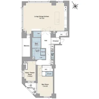 プレステージレジデンス白金台【3階】の間取り