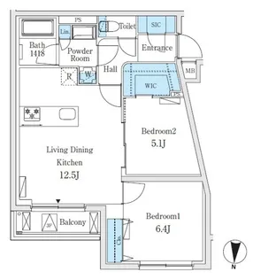SOLASIARESIDENCE亀戸【3階】の間取り