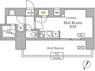 アジールコート三宿テラス【5階】の間取り