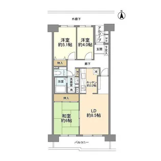 メトロハイツ東陽【12階】の間取り