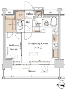 ブランシエスタ木場【7階】の間取り
