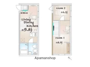 ルミドゥース目黒【1階】の間取り