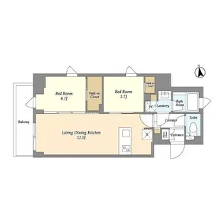 AIFLAT品川戸越パークサイド【2階】の間取り