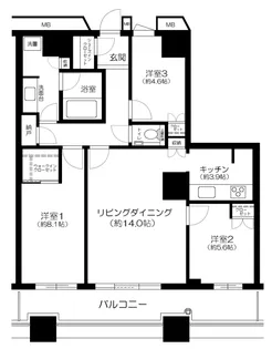 東京都港区芝浦4丁目【マンション】の間取り