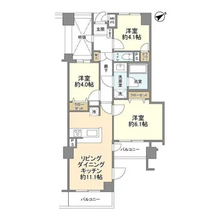 3LDKの間取り画像