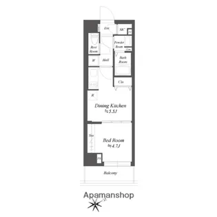 ブランシエスタ品川大井町パークエッジ【4階】の間取り