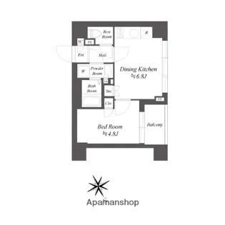 ブランシエスタ品川大井町パークエッジ【4階】の間取り