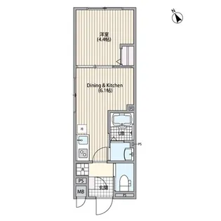 エルファーロ三軒茶屋Ⅵ【1階】の間取り