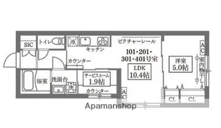 COCOCUBE GRANDE学芸大学【4階】の間取り